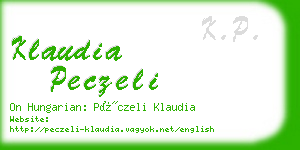 klaudia peczeli business card